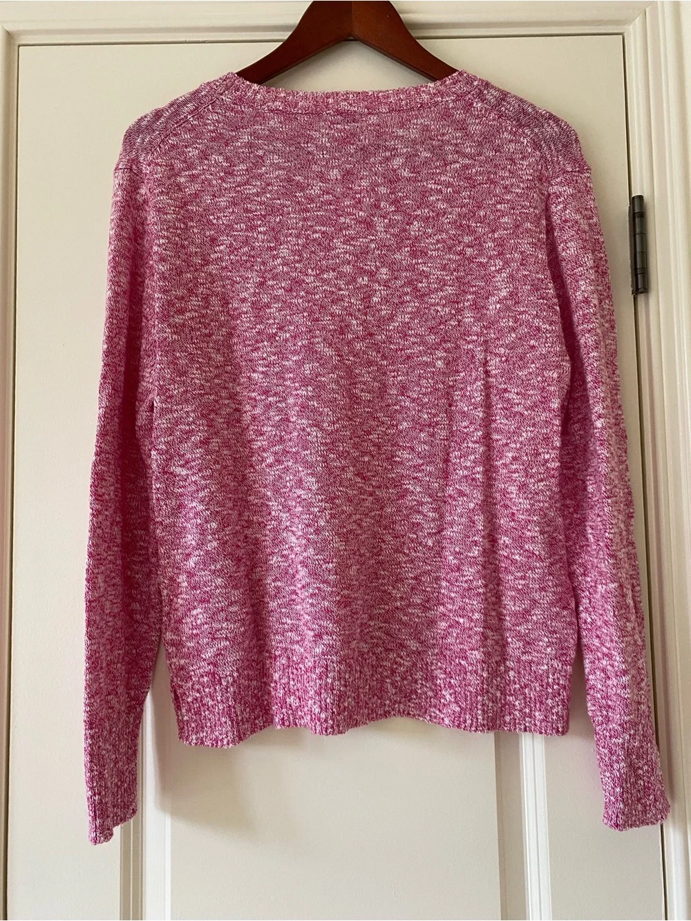 J. Crew Pink Marled Scoopneck Sweater